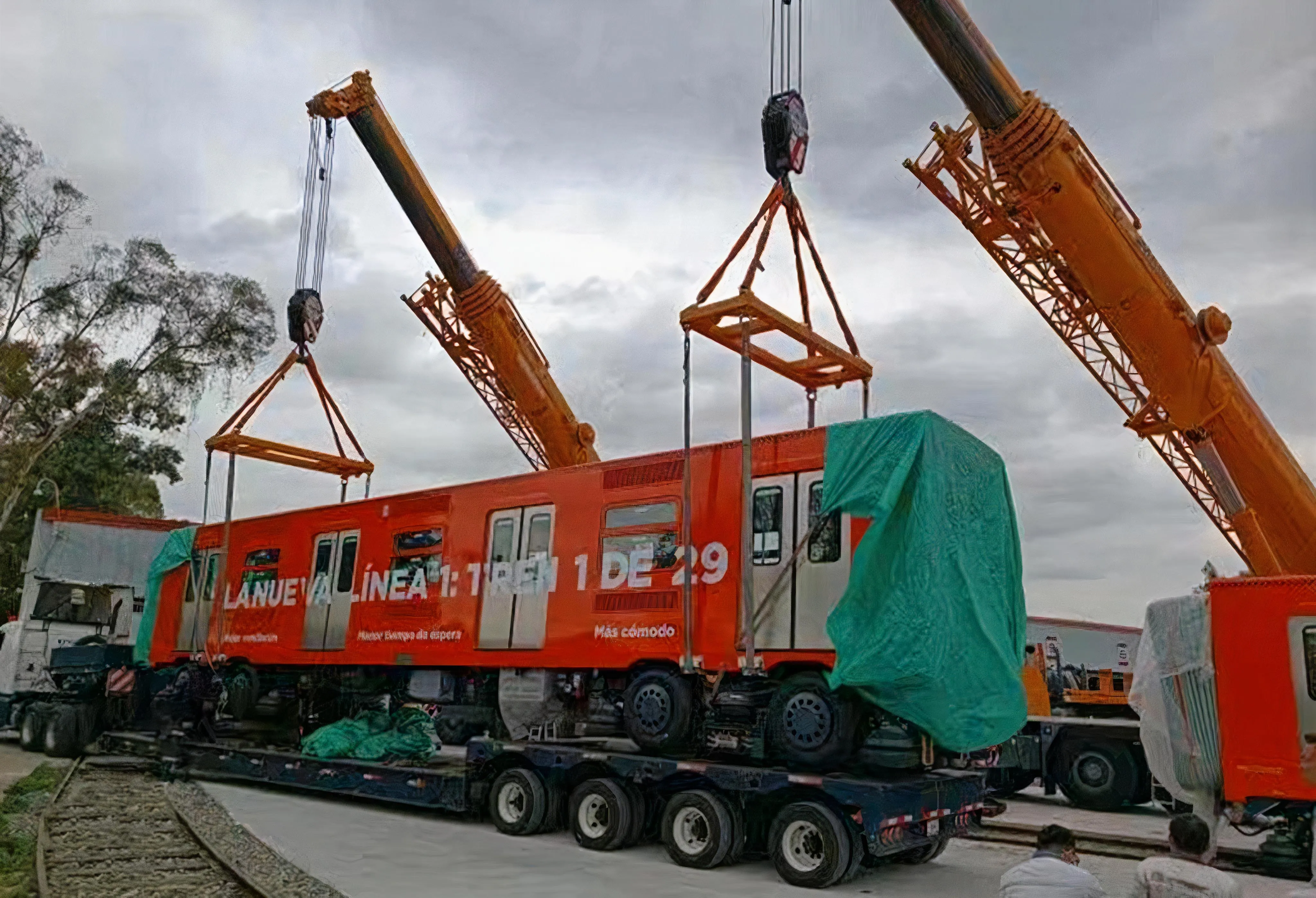 Vagón del tren ligero de la línea 1 de la CDMX.
