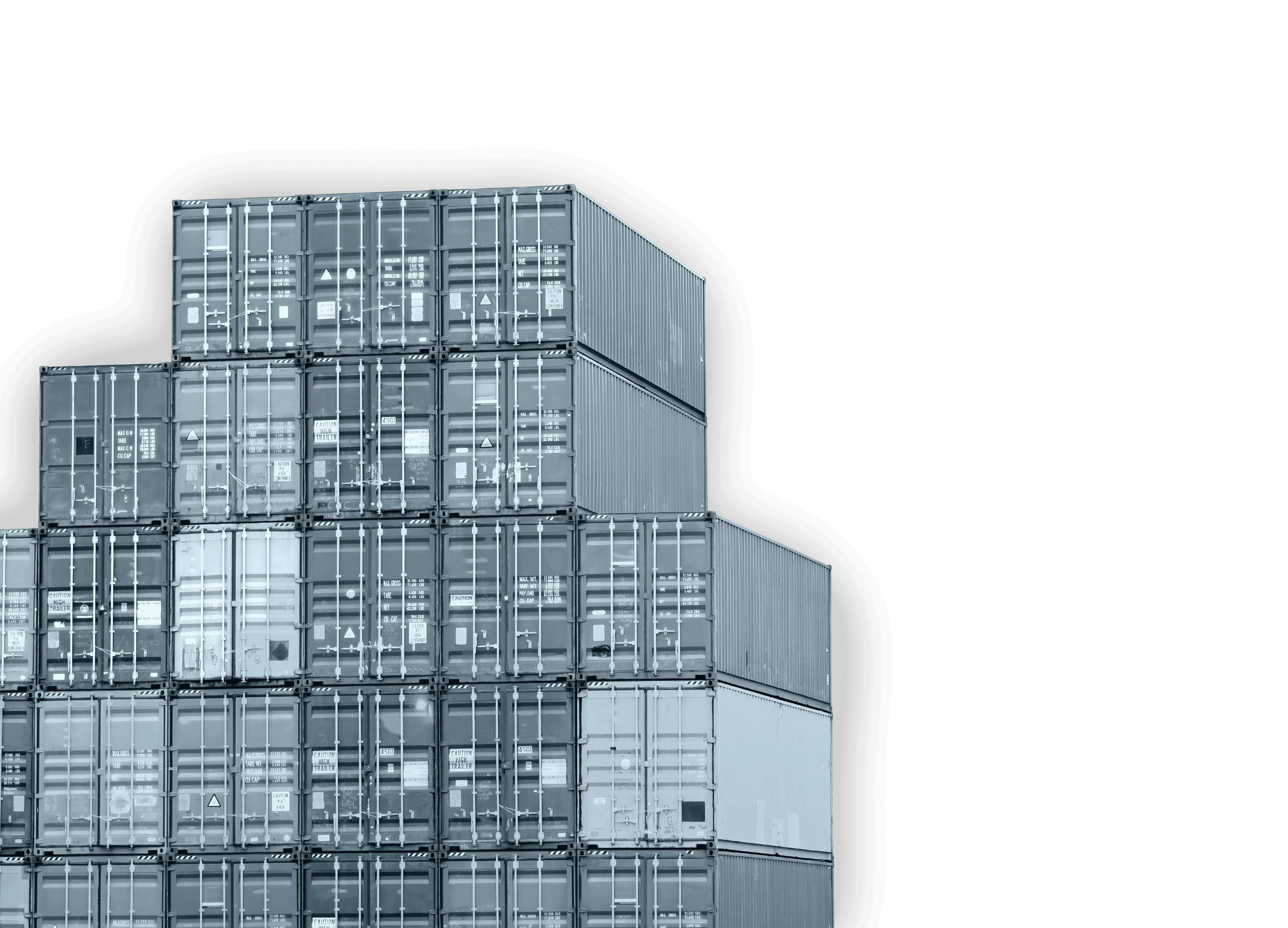 Contenedores apilados.